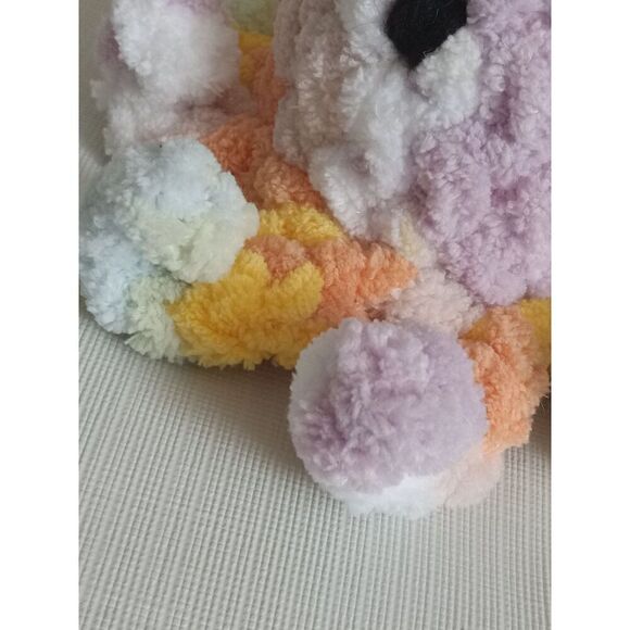 Handmade Small Colorful Plush Varg Pastel Crochet Amigurumi Stuffed Octopus - Picture 9 of 9